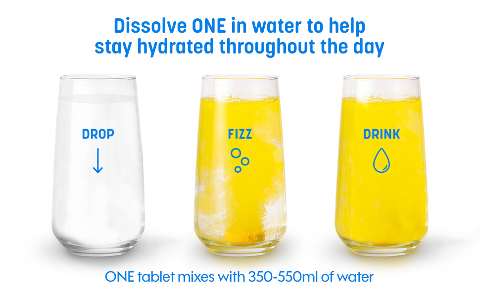 ONE Hydration Effervescent Electrolyte Tablets, 20 x Orange & Lemon