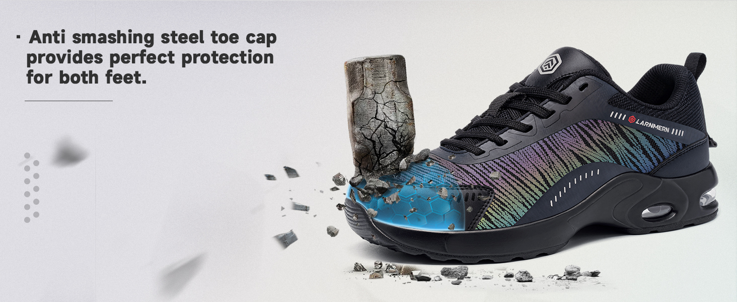 steel toe shoes for men lightweight safety work sneakers comfortable breathable