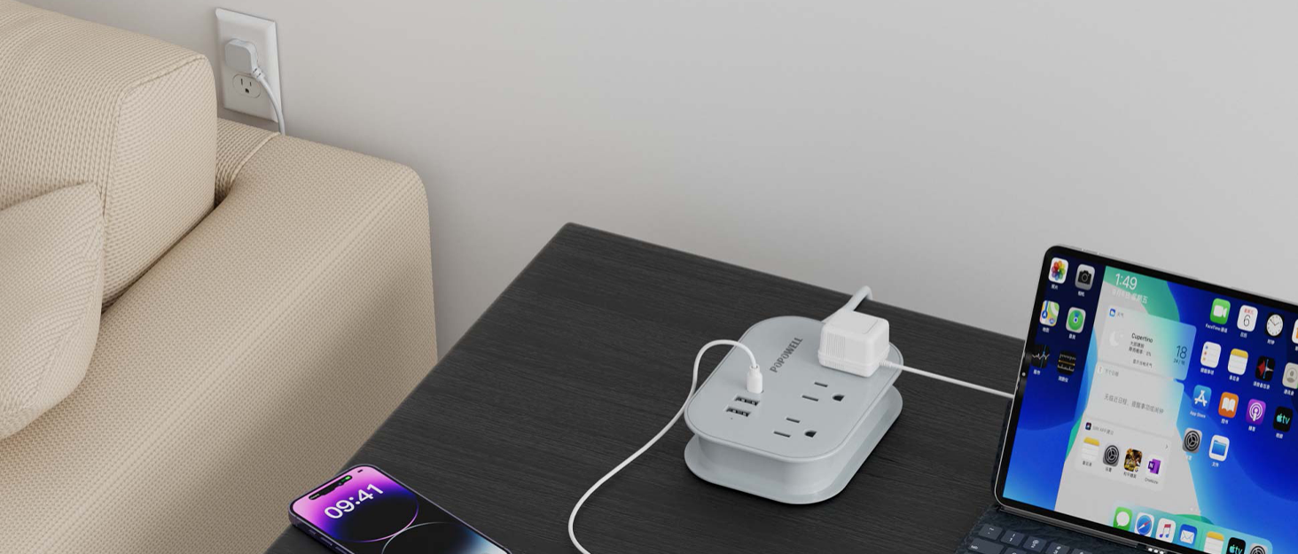 popowell travel power strip 