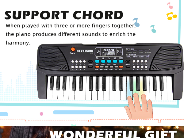 kids keyboard piano with chord