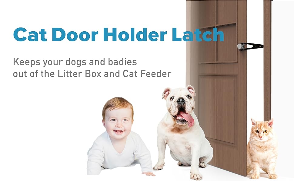 Neobay Adjustable Cat Door Latch, Easy Installation Cat Door Holder