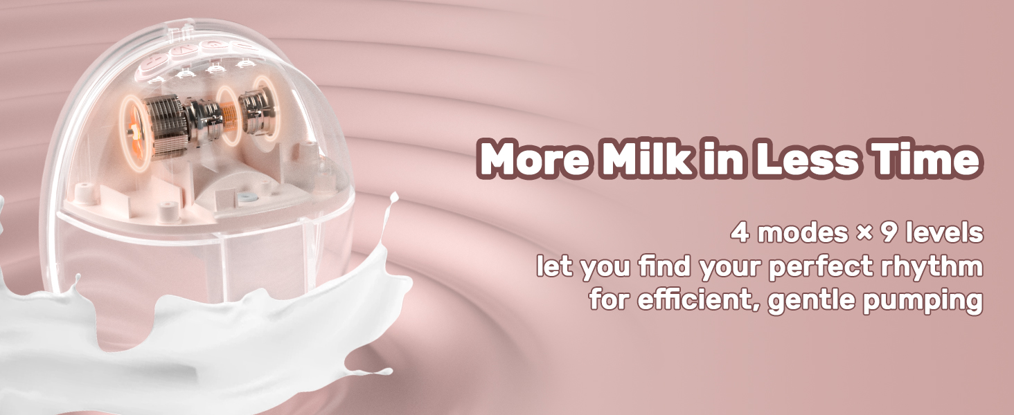 4 modes breast pumping