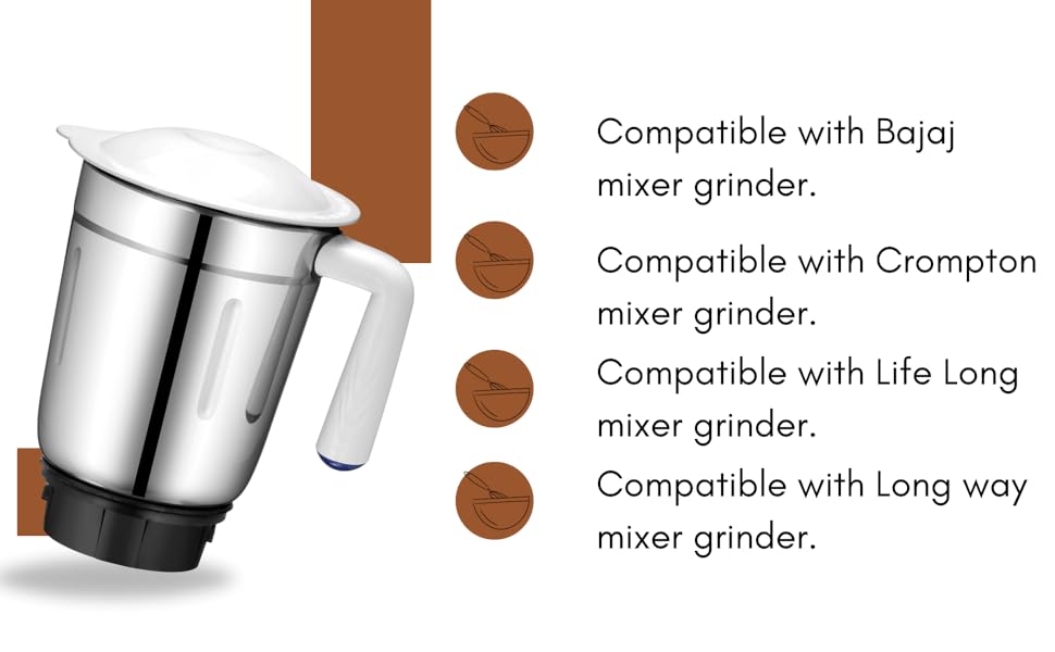 Buy sumeet mixer grinder jars (3pc jar set combo) Online at Low Prices