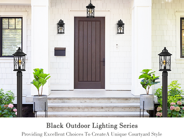 zeyu Farmhouse Exterior Post Light Fixture, 17 Inch Modern