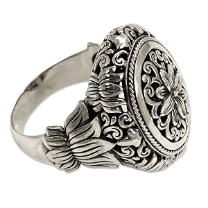 Novica Handmade .925 Sterling Silver  Cocktail Ring Women jewelry gifts for her mom girlfriend wife