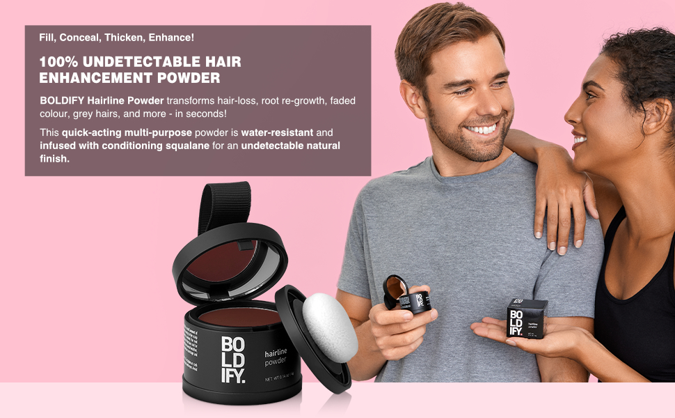 BOLDIFY Hairline Powder Instantly Conceals Hair Loss Root Touch Up Hair Powder Hair Toppers