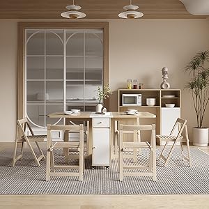 Amazon｜ダイニングテーブルセット 2-4人用、折りたたみデスク
