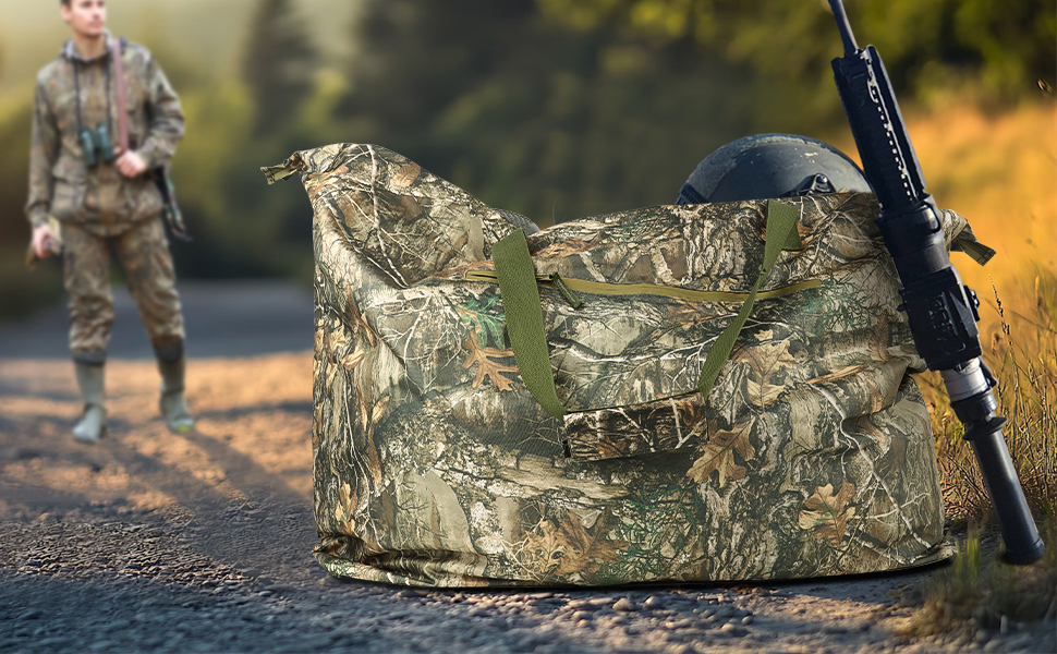 Scent Control Bag, 42 x 26 Inch Extra Large Camouflage Scent Proof Bag Waterproof Smell Proof Bag Hunting Bag Scent Free Bag Scent Blocker Bag for Hunting Clothes Hunting Accessories & Equipment 1