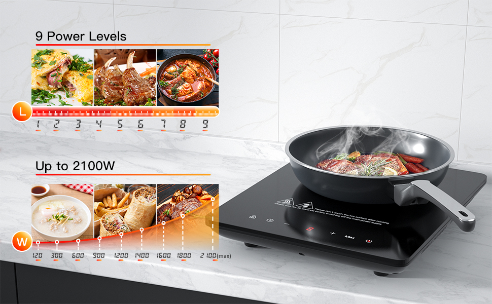 IsEasy Portable Induction Hob 2100W Single Cooking Zone Induction