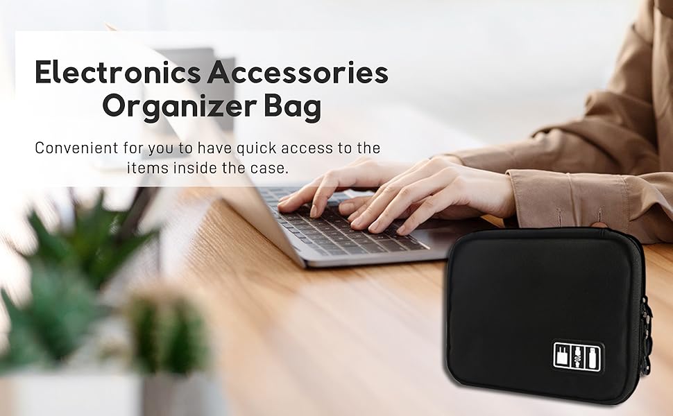 Electronics Accessories Organizer Bag, Cable Organiser Bag, Cable Storage, Gadget Bag