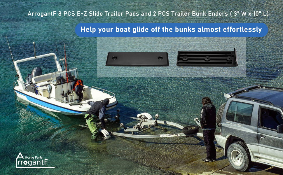ArrogantF Boat Trailer Bunk Slides Pads Bunk Enders Fit
