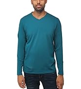 X RAY Men's Soft Slim Fit Long Sleeve V-Neck T-Shirt