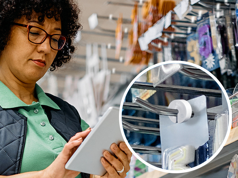 Gluposti Peg Hook Stoppers for 1/4 Pegboard Hooks & Slatwall Hooks, Clear