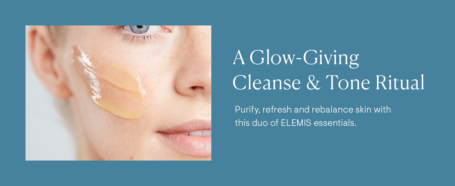ELEMIS Cleanse & Glow Duo, 2Piece Cleanse & Tone Duo, Keep Skin