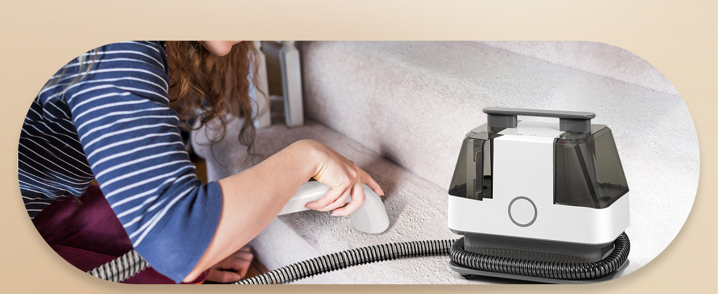 Hapyvergo Upholstery Cleaner Machine 15KPa Portable Carpet