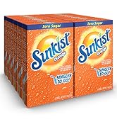 Sunkist Soda Orange Singles To Go Drink Mix, 12 Boxes with 6 Packets Each - 72 Total Servings