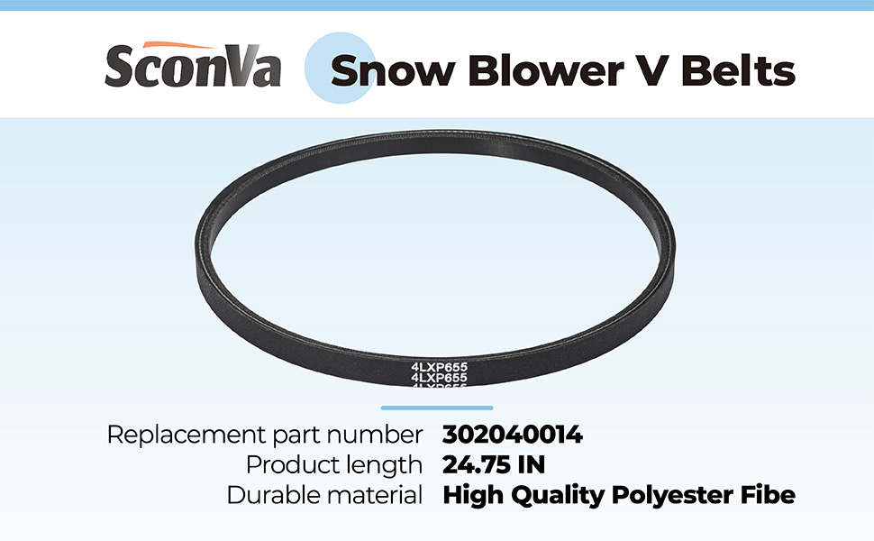 302040014 Snowblower Auger Belt, for Powersmart Snow