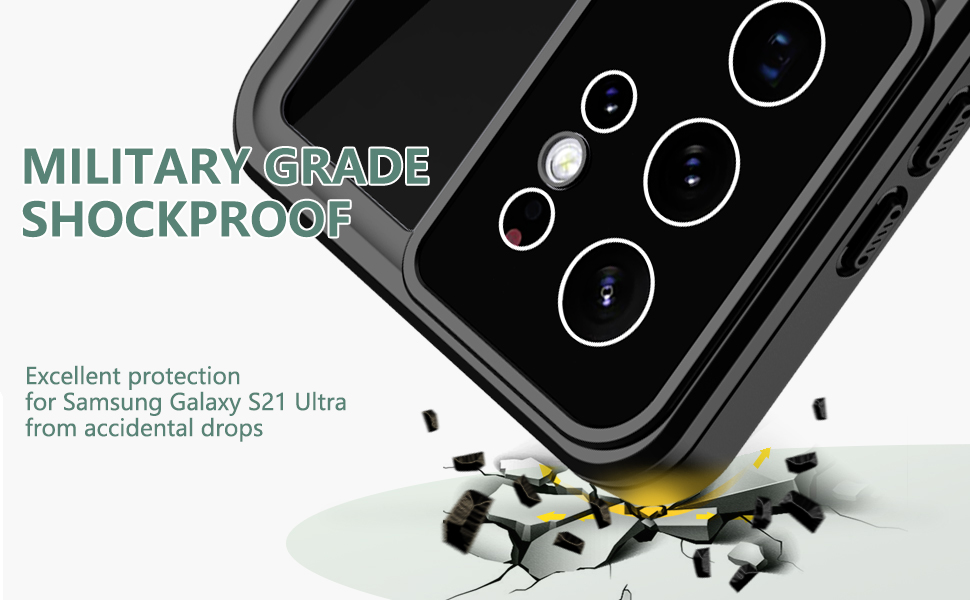 ANTSHARE for Samsung Galaxy S21 Ultra Case, [Builtin Screen Protector