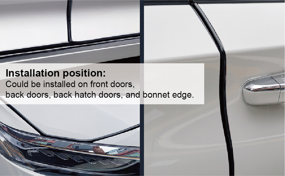 Car Door Edge Guards, 32ft Clear Chrome Universal U Shape Rubber Sealed Door Edge