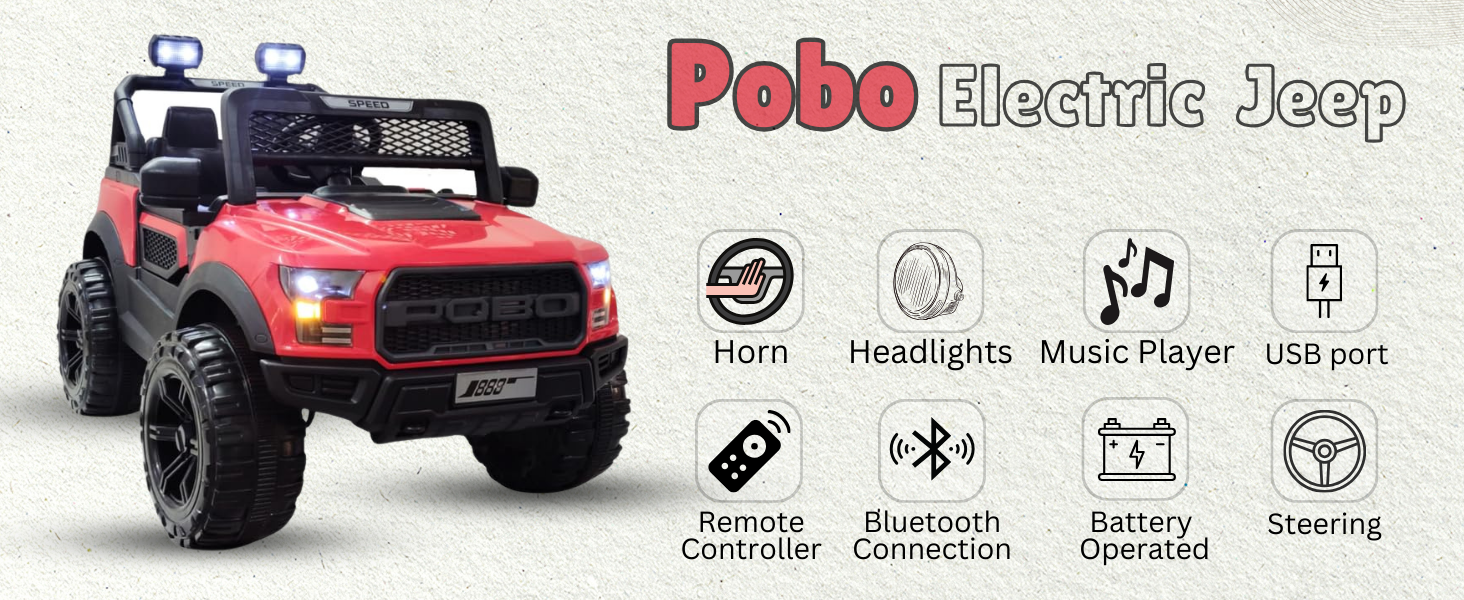 SPN-E2FA SHAKYA WORLD POBO Battery Operated Jeep