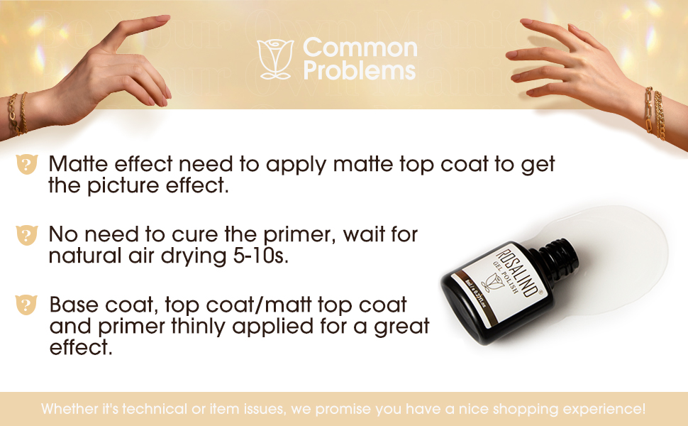 ROSALIND Top Coat Semi Permanent, Base et Top Coat Vernis Semi Permanent UV LED Soak Off 8ml