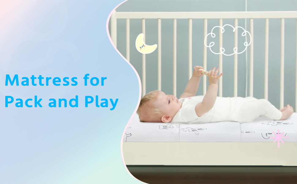 Trifold Pack and Play Mattress