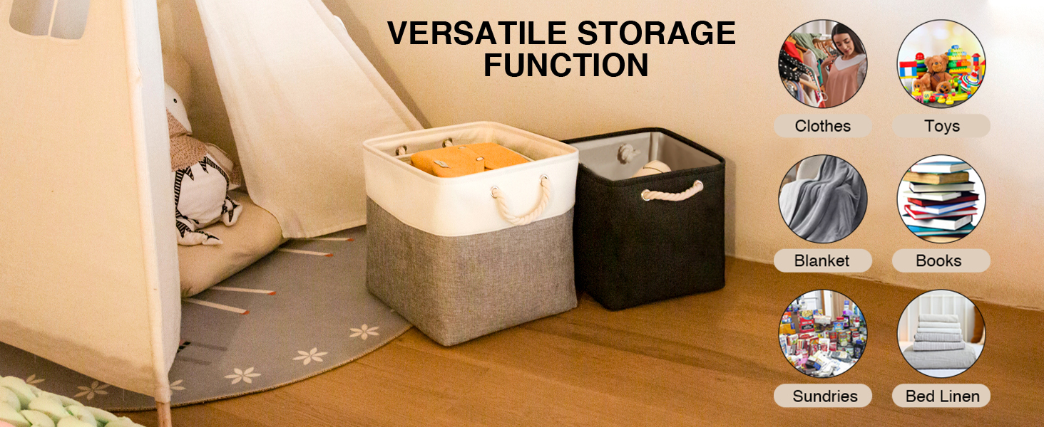 Oterri 6 Pack Cube Storage Bins, Foldable Storage Cubes