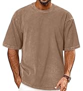 Oversized Tshirts for Men Short Sleeve Vintage Washed Basic Loose Tees