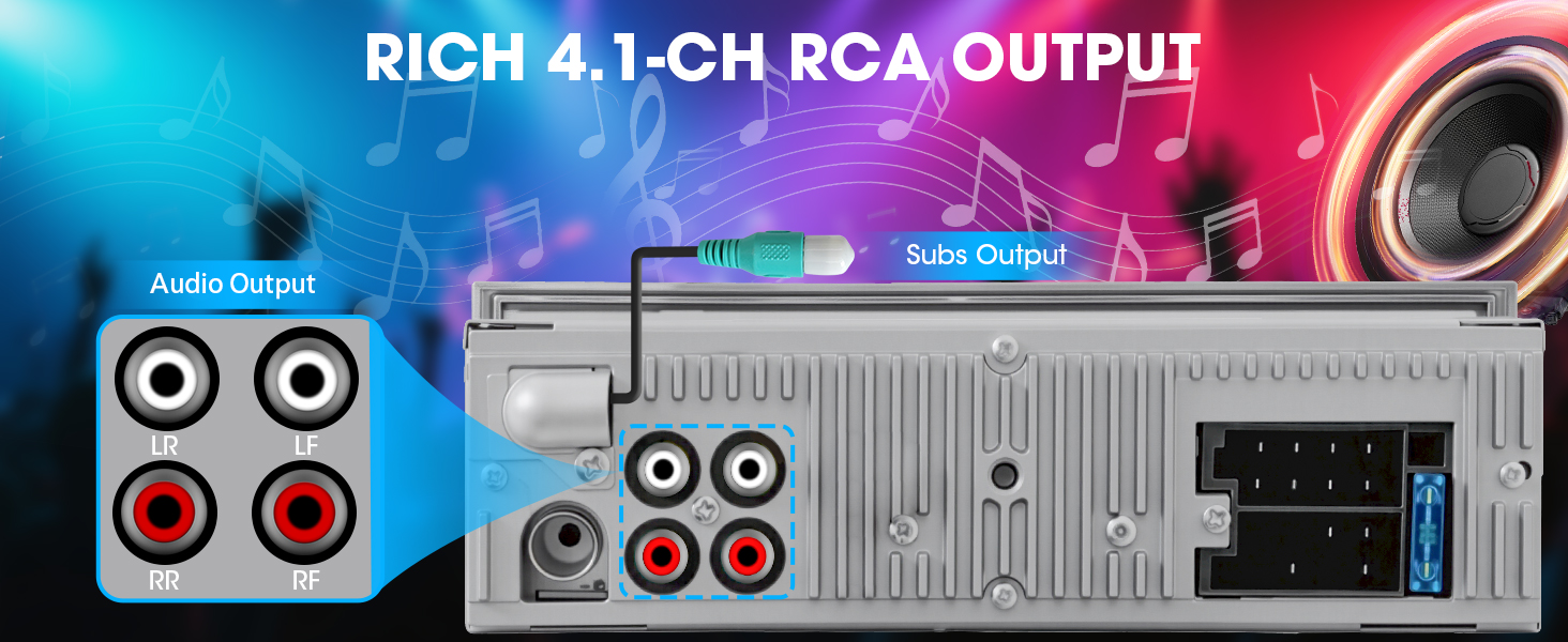 1din car stereo with subwoofer