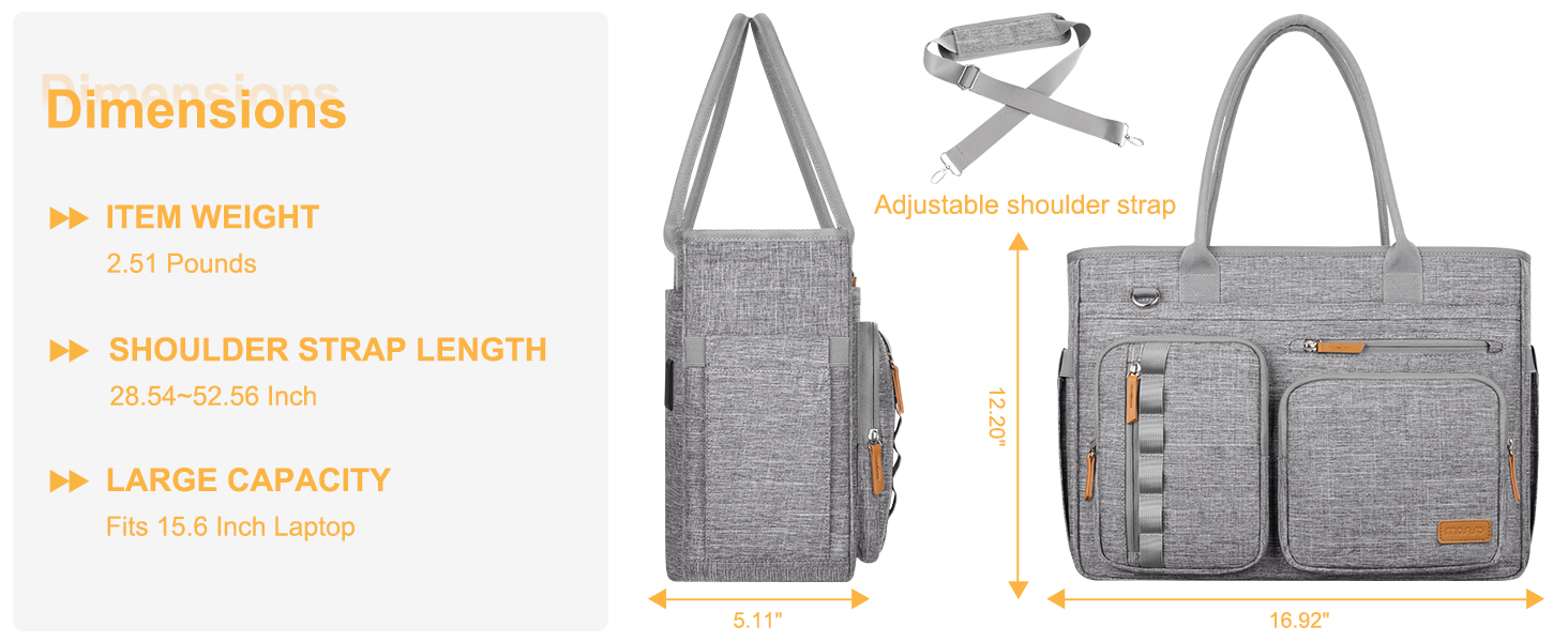 Laptop Tote Nurse Bag Professional Computer Messenger with Insulated Pocket