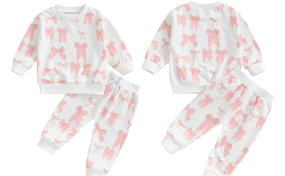 baby girl clothes 6-12 months cute outfits fall winter spring swaeatshirt sweatpant sweatsuit pink