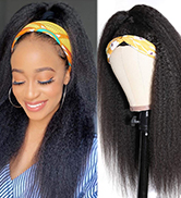 kinky straight half wig human hair