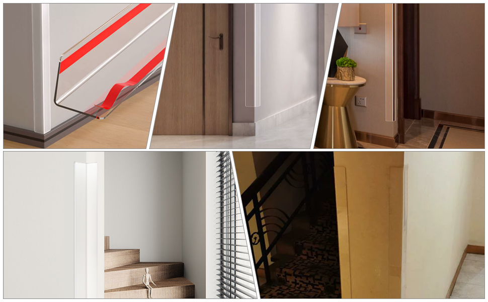 Clear Wall Corner Protector, Easy to Install, Pack of 1