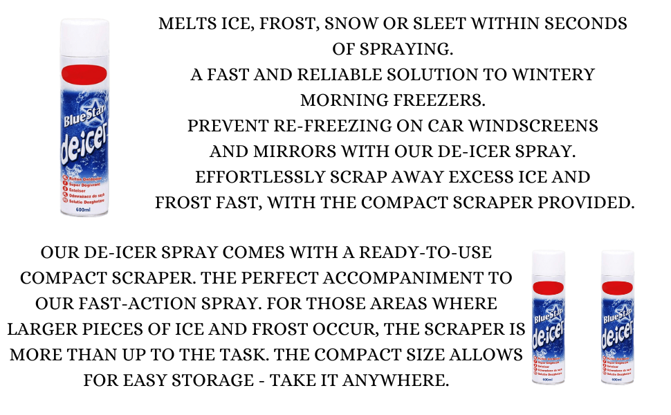 QUEBEC Deicer Spray 2x 600ml For Car Windscreen Fast Acting Melts
