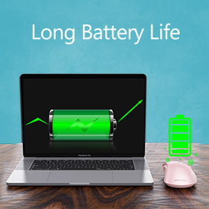 pink wireless mouse powered by batteries