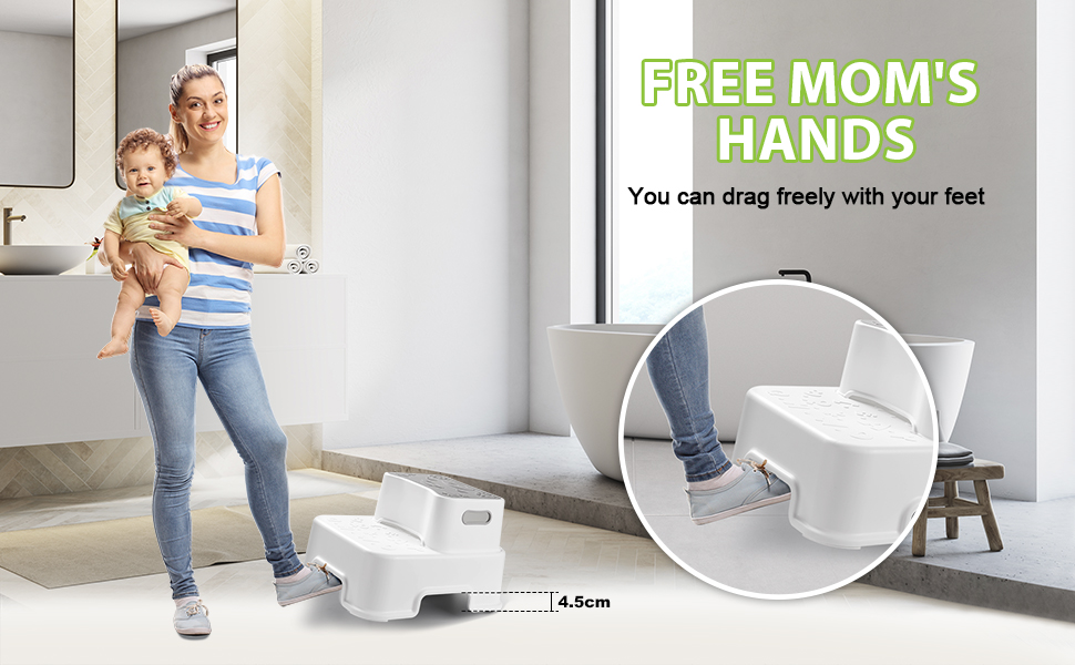 WIDODIO Toddler Step Stool for Potty Training, Foldable Kids Toilet