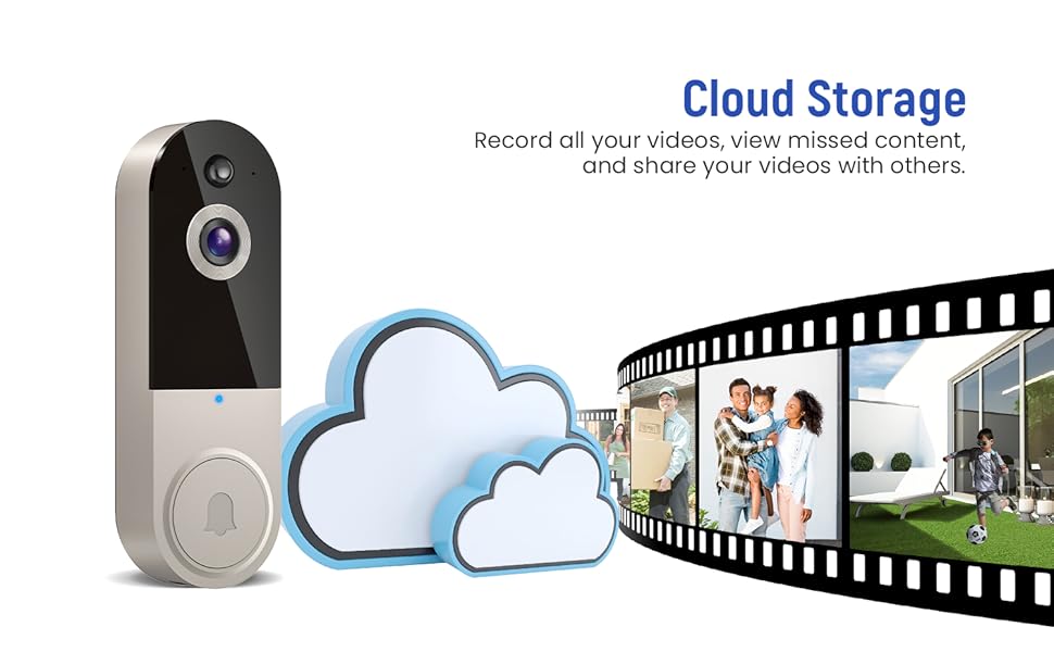 doorbell camera wireless cloud storage