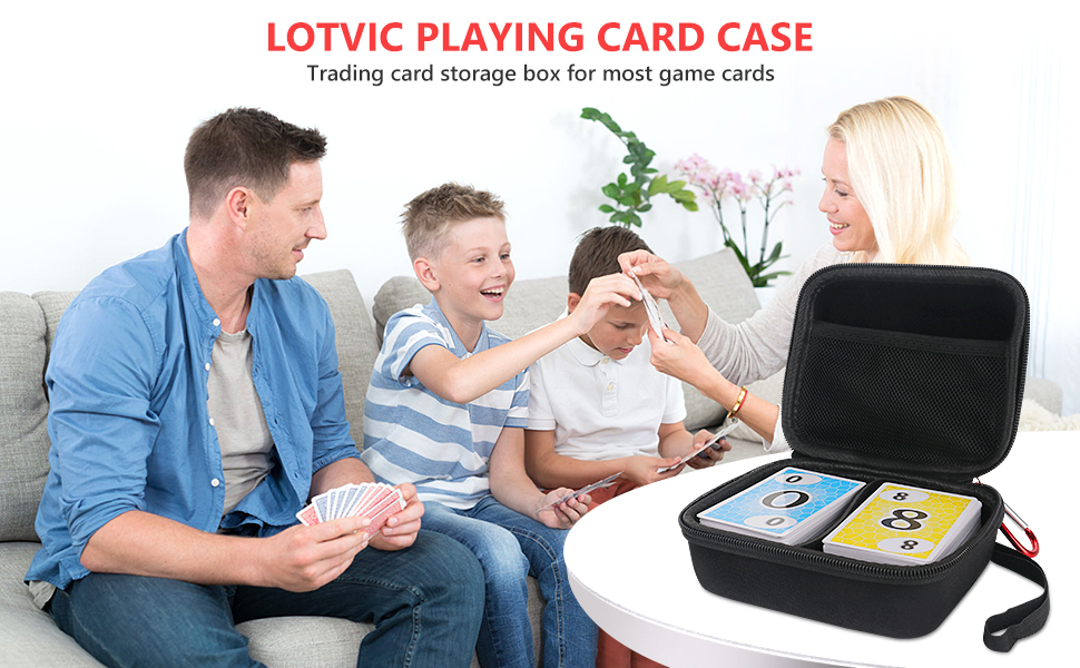 Lotvic Playing Card Case, Travel Carrying Case for Most Game Cards