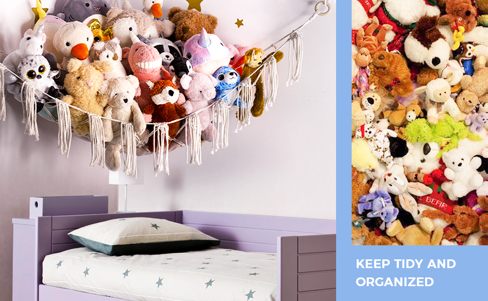 Stuffed Animal Storage Hammock or Net Large Toy Hammock