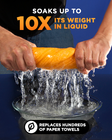 ShamWow. Soak Up 10x it's weight in liquid and replace hundreds of paper towels