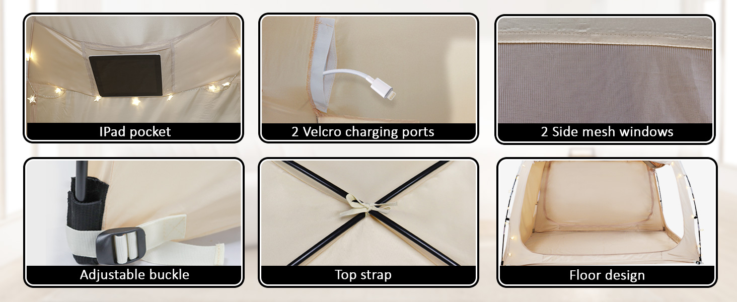 Bed Tent Bed Canopy Twin Size for Adult Sleeping Tents Dream Tents Blackout Privacy Tents Full Queen