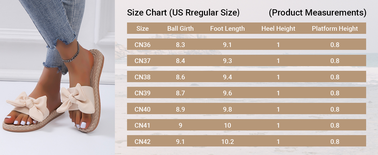 GORGLITTER Women's Bow Flat Sandals Straw Open Toe Dressy Boho Summer Beach Sandals