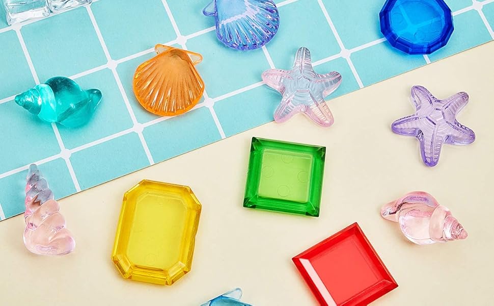 Amazon.co.jp: Tawsye 40 PCS ダイビングジェム カラー宝石