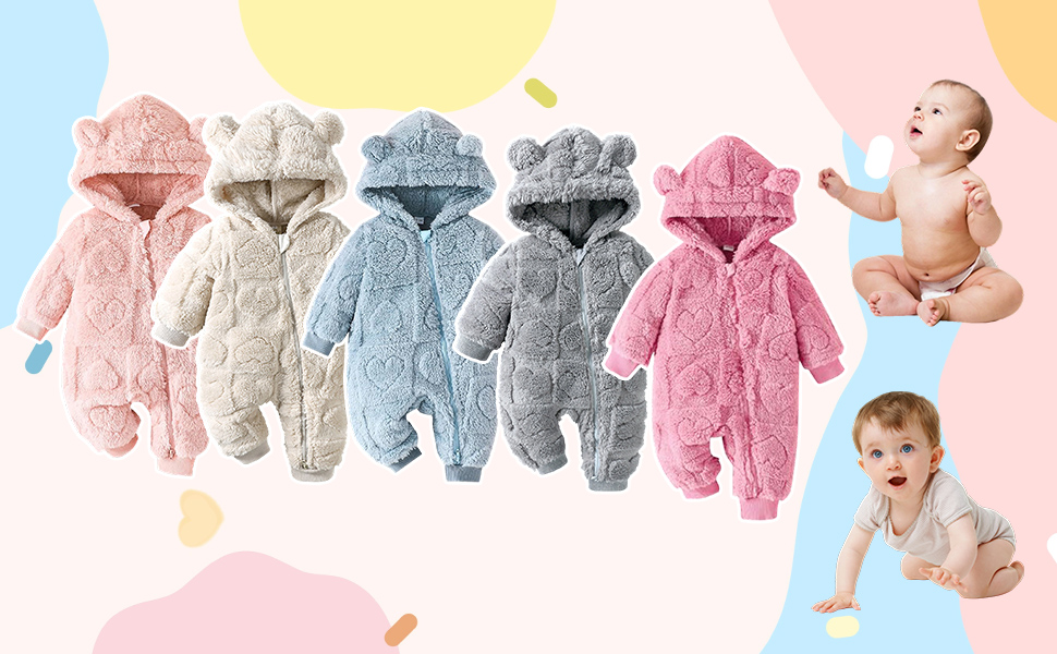 Newborn Baby Cartoon Bear Snowsuit