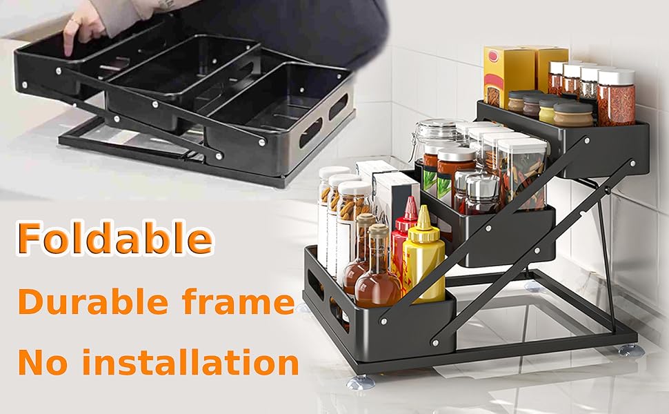 cabinet caddy spice rack organizer