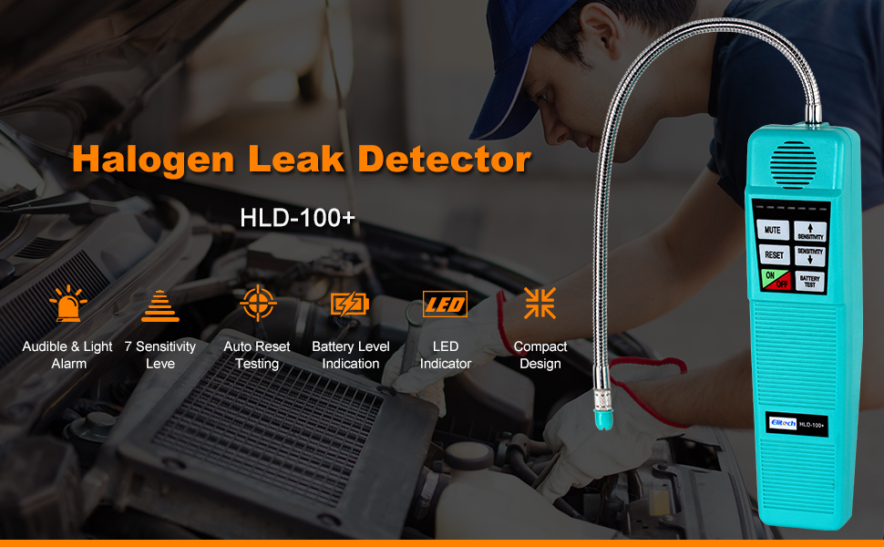 Elitech HLD100+ HVAC Refrigerant Leak Detector AC Sniffer