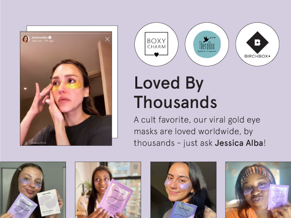 Loved by thousands worldwide, our gold eye patches for puffy eyes are a social media cult-favorite