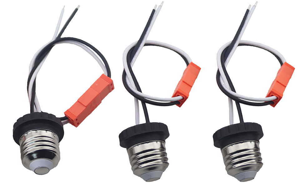 Rextin Medium Edison E26 Socket Adapter Base Male Screw in Light Bulb