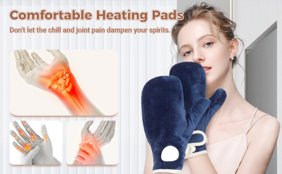 Varku 1 Pair Heating Gloves, Electric Heated Mittens