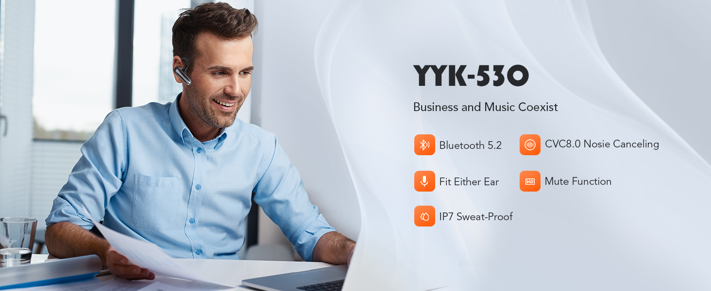 Single ear business bluetooth headset
